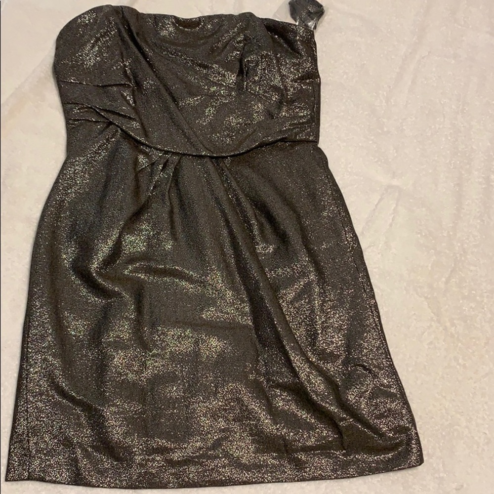 Tahari | Cocktail strapless dress | charcoal grey